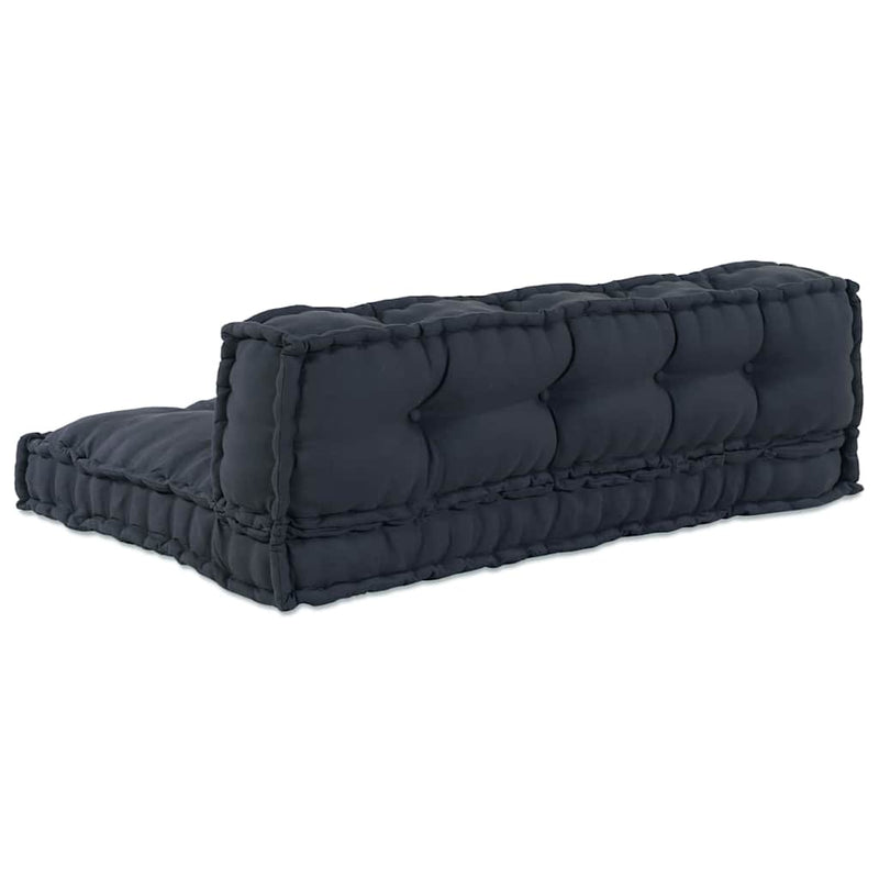 Afbeelding laden in galerijviewer, Vidaxl modulair bank 2 pcs antraciet 120 x 80 x 38 cm stof