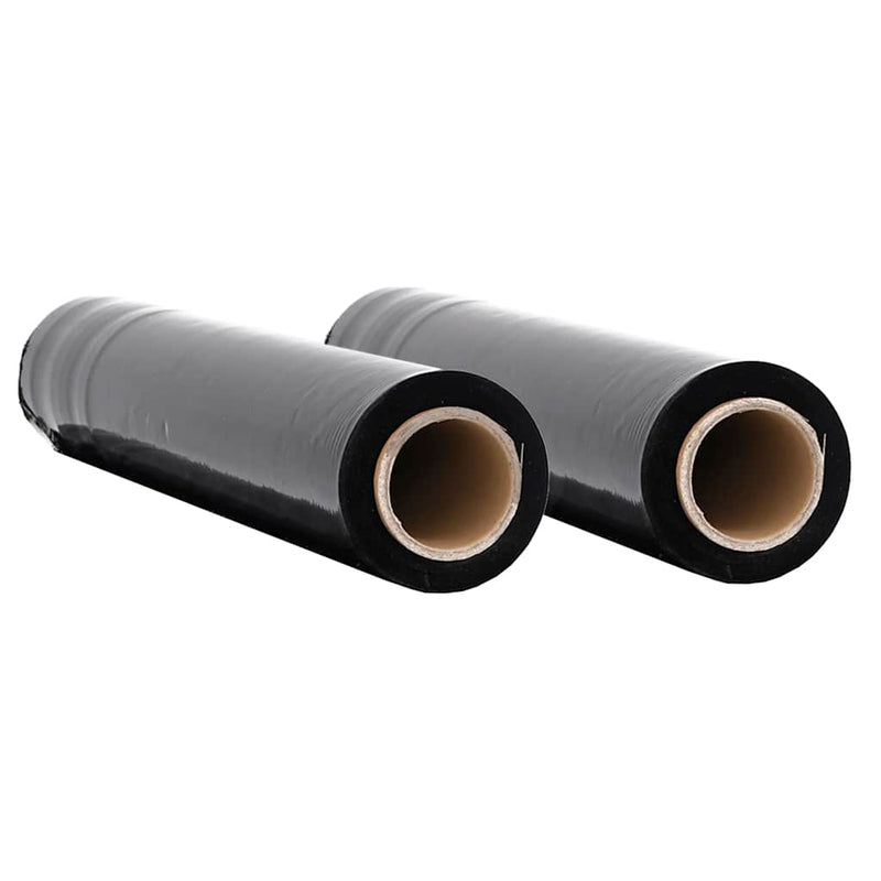 Afbeelding laden in galerijviewer, Vidaxl stretchfilm 2 st 17 μm 50 cm x 150 m zwart