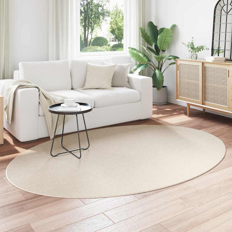 Afbeelding laden in galerijviewer, Vidaxl vloerkleden ovaal huarte beige 160 x 230 cm 100% polyester
