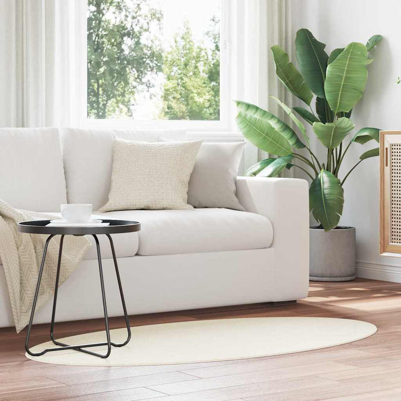 Afbeelding laden in galerijviewer, Vidaxl vloerkleden ovaal huarte crème 80 x 150 cm 100% polyester