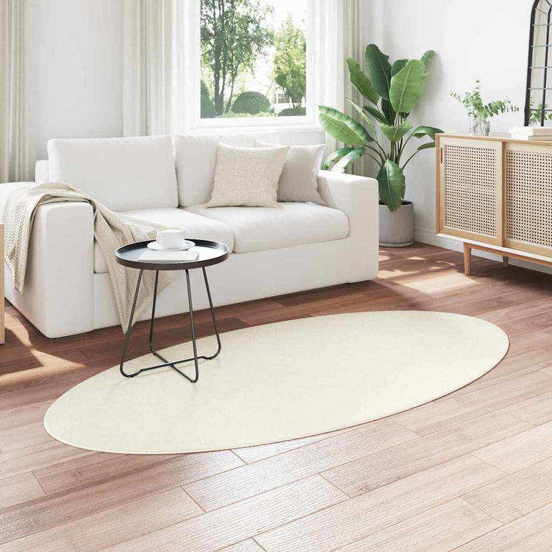 Afbeelding laden in galerijviewer, Vidaxl vloerkleden ovaal huarte crème 100 x 200 cm 100% polyester