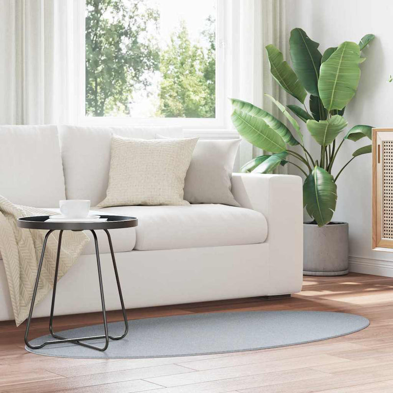 Afbeelding laden in galerijviewer, Vidaxl vloerkleden ovaal huarte grijs 80 x 150 cm 100% polyester