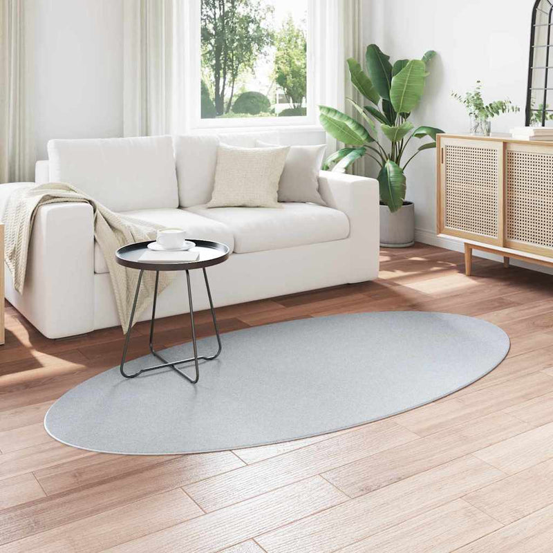 Afbeelding laden in galerijviewer, Vidaxl vloerkleden ovaal huarte grijs 100 x 200 cm 100% polyester