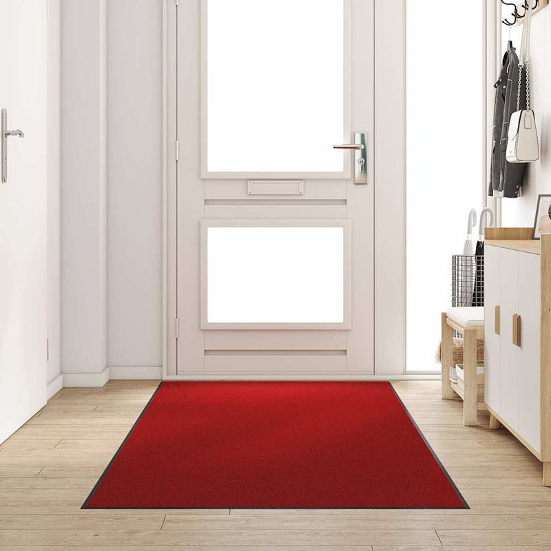 Afbeelding laden in galerijviewer, Vidaxl deurmat rood en zwart 120 x 250 cm 100% polyamide