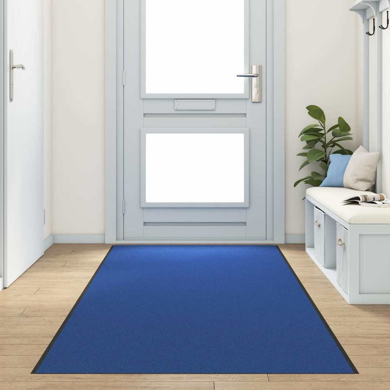 Afbeelding laden in galerijviewer, Vidaxl deurmat anders blauw en zwart 120 x 400 cm polyamide en pvc