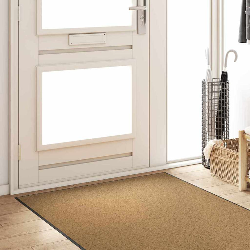 Afbeelding laden in galerijviewer, Vidaxl deurmat anders crème en zwart 120 x 250 cm polyamide en pvc