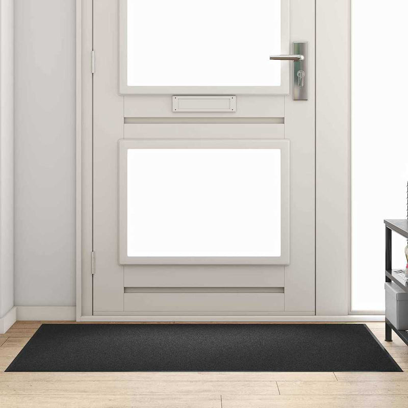 Afbeelding laden in galerijviewer, Vidaxl deurmat anders zwart 90 x 150 cm polypropyleen en vinyl