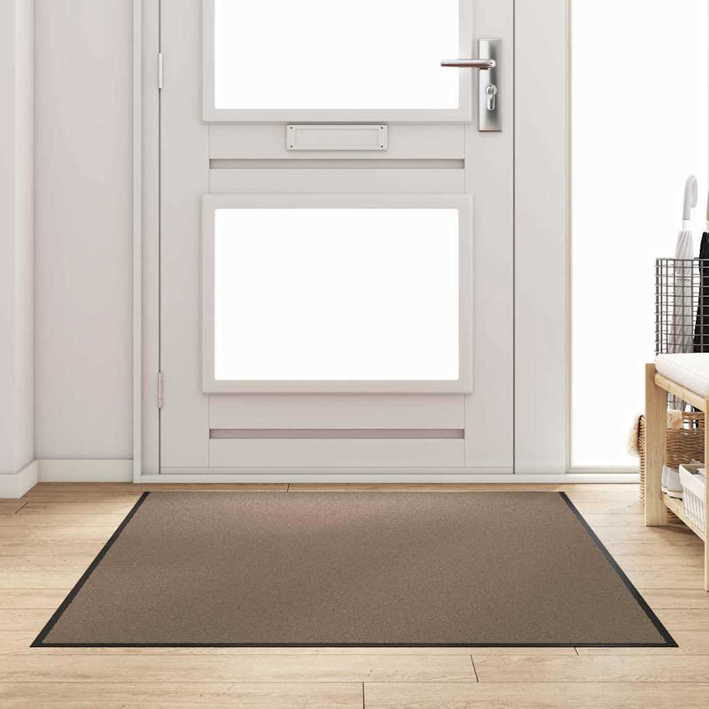 Afbeelding laden in galerijviewer, Vidaxl deurmat beige en zwart 120 x 180 cm polypropyleen en vinyl