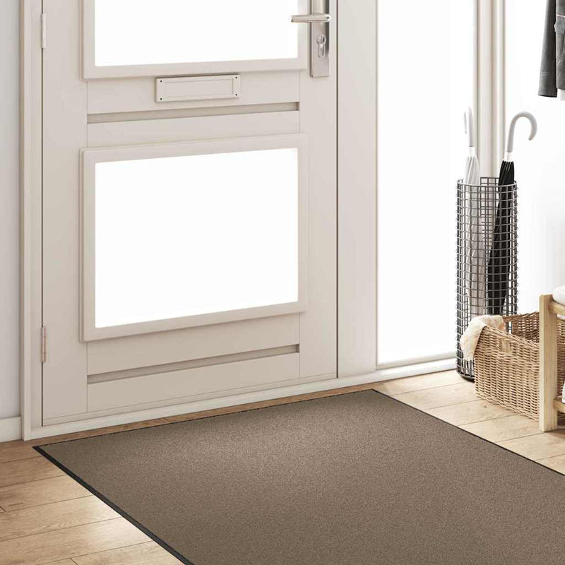 Afbeelding laden in galerijviewer, Vidaxl deurmat beige en zwart 120 x 350 cm polypropyleen en vinyl