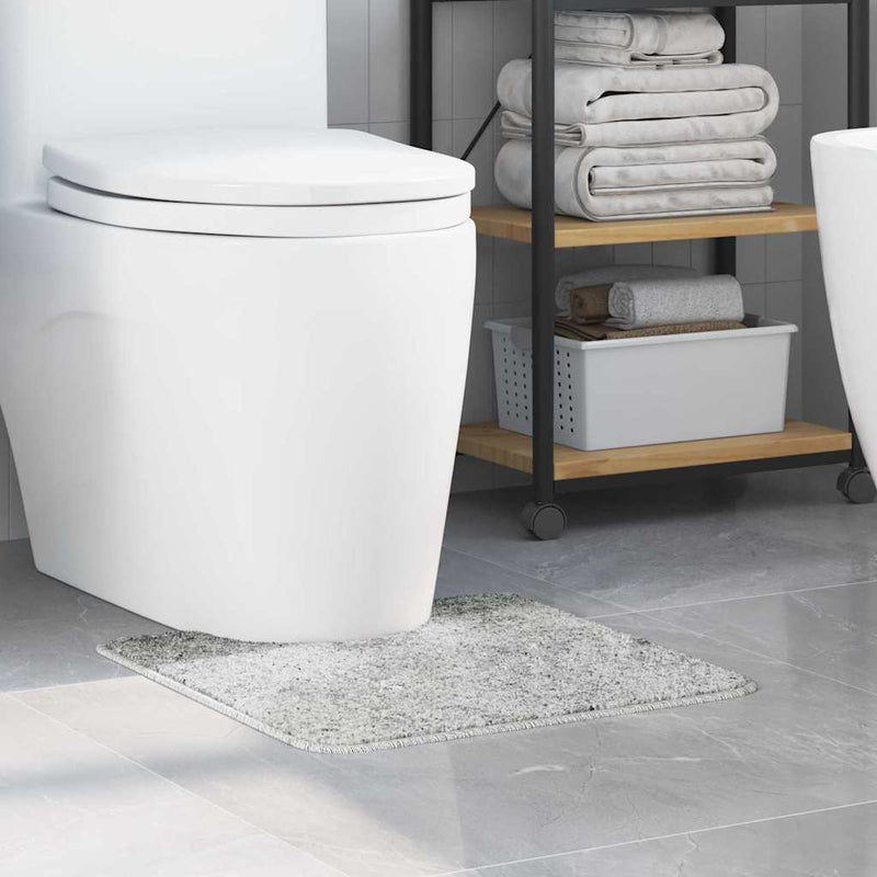 Afbeelding laden in galerijviewer, Vidaxl antislip badmat met toilet cut grijs 50 x 50 cm pp