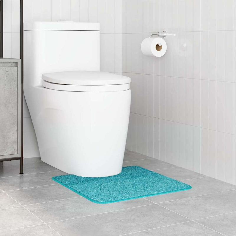 Afbeelding laden in galerijviewer, Vidaxl antislip badmat met toilet cut turquoise 50 x 50 cm pp