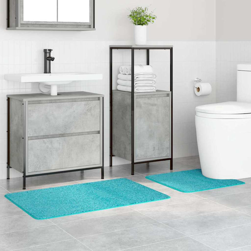 Afbeelding laden in galerijviewer, Vidaxl antislip badmat set 2 pcs turquoise pp