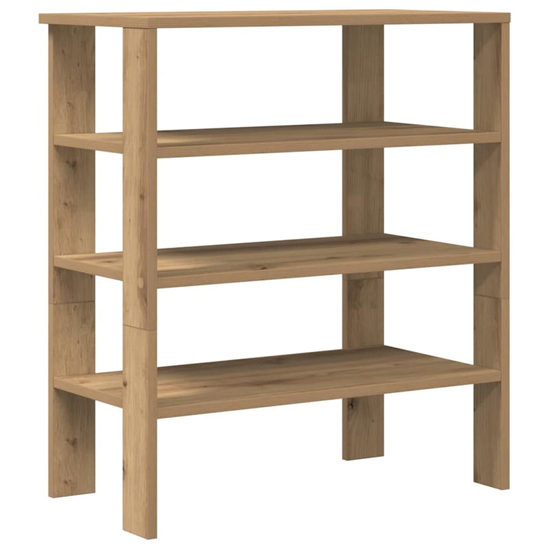Afbeelding laden in galerijviewer, Vidaxl schoenenrek 61x32x70 cm bewerkt hout artisanaal eikenkleur