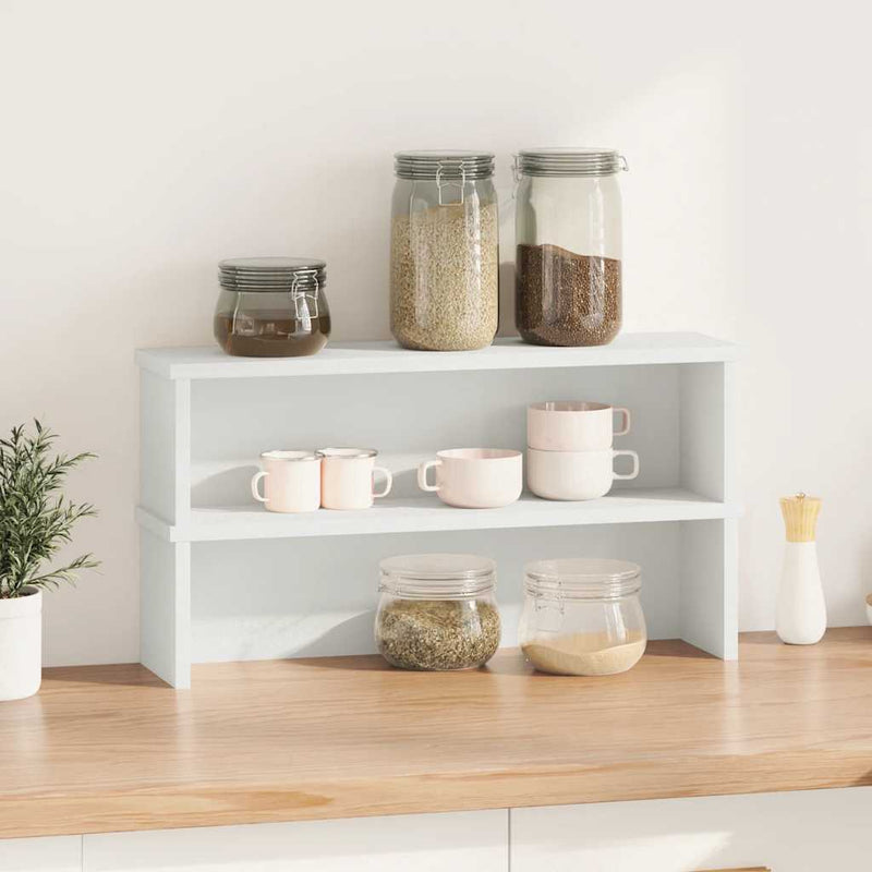 Afbeelding laden in galerijviewer, Vidaxl keukenrekken stapelbaar 2 st 50x15x16 cm wit