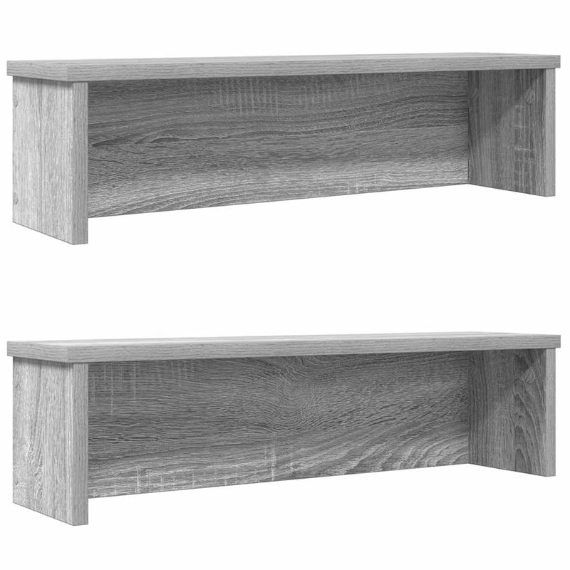 Afbeelding laden in galerijviewer, Vidaxl keukenrekken stapelbaar 2 st 50x15x16 cm grijs sonoma eiken