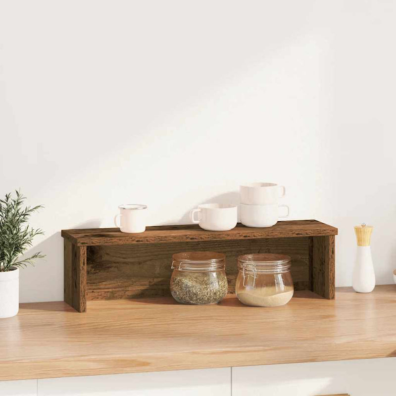 Afbeelding laden in galerijviewer, Vidaxl keukenrek stapelbaar 50x15x16 cm bewerkt hout oud houtkleurig
