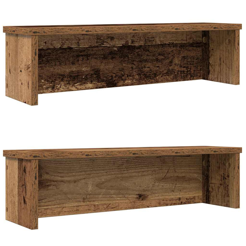 Afbeelding laden in galerijviewer, Vidaxl keukenrekken stapelbaar 2 st 50x15x16 cm oud houtkleurig