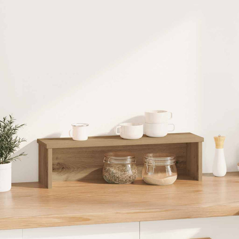 Afbeelding laden in galerijviewer, Vidaxl keukenrek stapelbaar 60x15x16 cm bewerkt hout artisanaal eiken