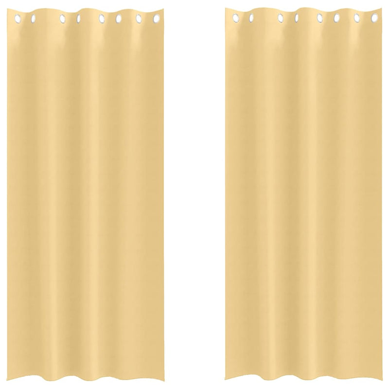 Afbeelding laden in galerijviewer, Vidaxl zwart-out gordijnen met ringen 2 pcs beige 245 x 140 cm