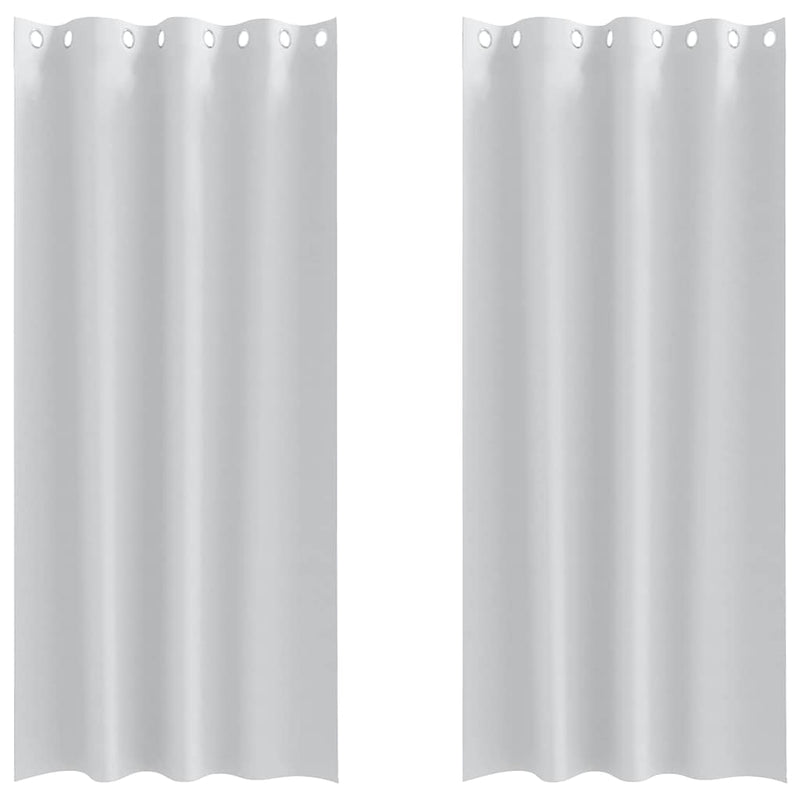 Afbeelding laden in galerijviewer, Vidaxl zwart-out gordijnen met ringen 2 pcs bleekgrijs 225 x 140 cm