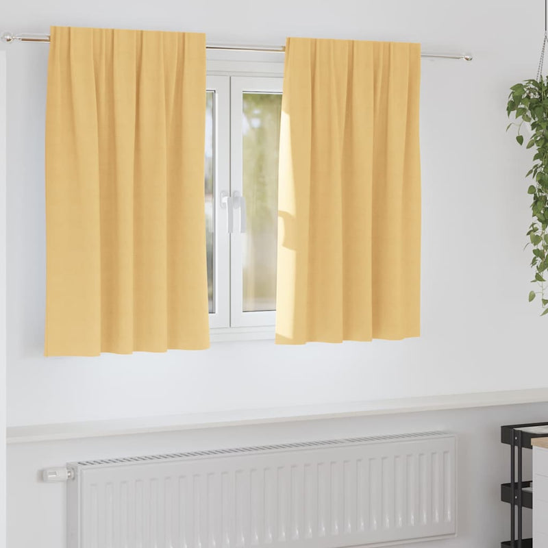 Afbeelding laden in galerijviewer, Vidaxl zwart-out gordijnen met ringen 2 pcs beige 140 x 140 cm