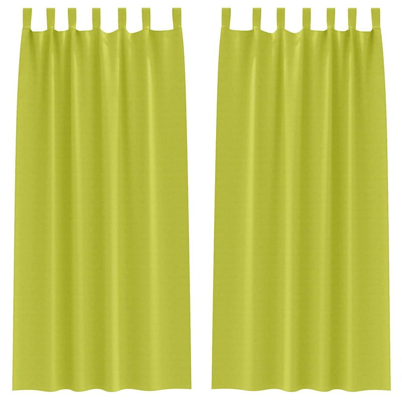 Afbeelding laden in galerijviewer, Vidaxl zwart-out gordijnen met ringen 2 pcs groen 225 x 140 cm