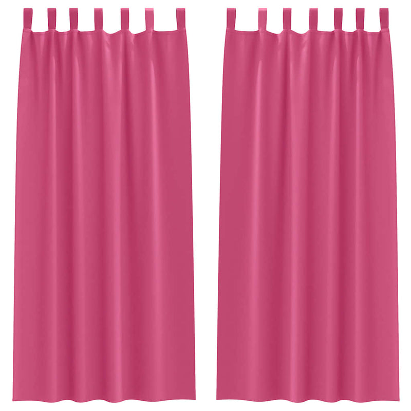 Afbeelding laden in galerijviewer, Vidaxl zwart-out gordijnen met ringen 2 pcs felroze 245 x 140 cm