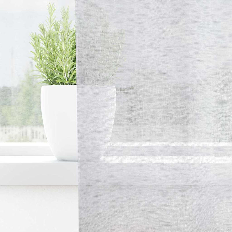 Afbeelding laden in galerijviewer, Vidaxl voile gordijn 2 pcs lichtgrijs 140 x 140 cm polyester
