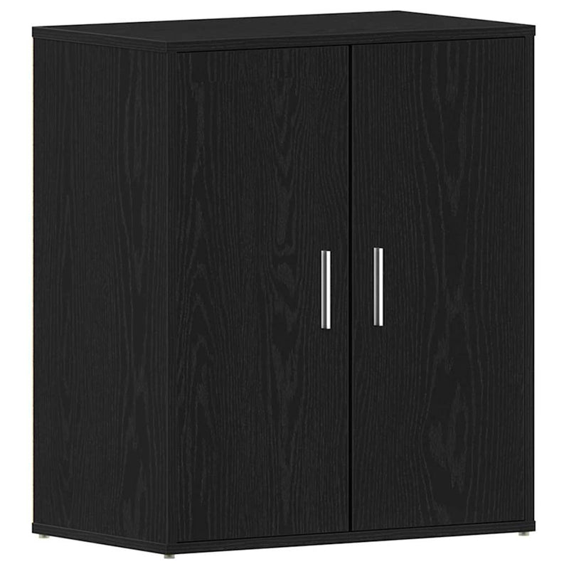 Afbeelding laden in galerijviewer, Vidaxl schoenenkast met plank zwart eiken 60 x 35 x 70 cm bewerkt hout
