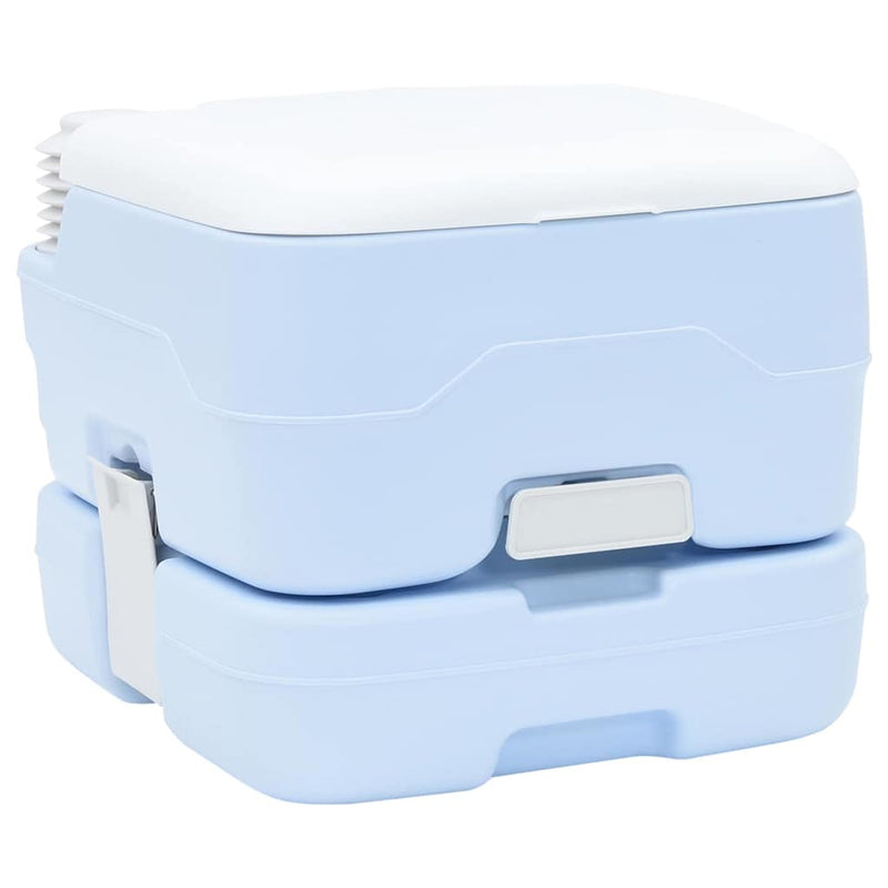 Afbeelding laden in galerijviewer, Vidaxl camping toilet lichtblauw en wit 41,5 x 36,5 x 30 cm polyetheen