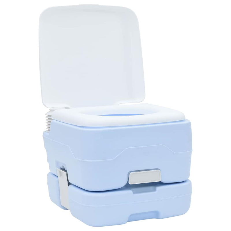 Afbeelding laden in galerijviewer, Vidaxl camping toilet lichtblauw en wit 41,5 x 36,5 x 30 cm polyetheen