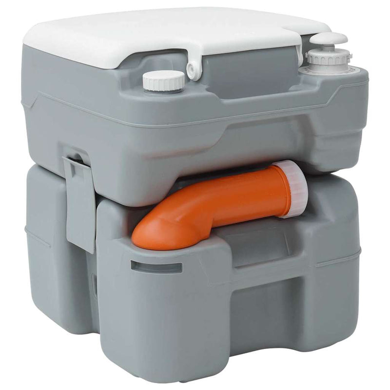 Afbeelding laden in galerijviewer, Vidaxl camping toilet grijs 41,5 x 36,5 x 42 cm