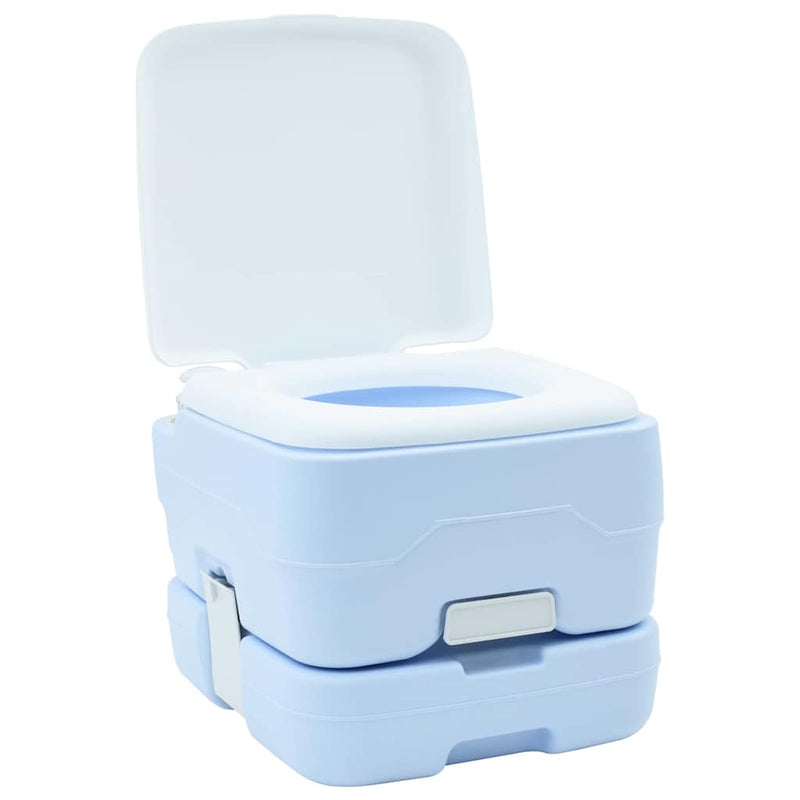 Afbeelding laden in galerijviewer, Vidaxl camping toilet lichtblauw en wit 41,5 x 36,5 x 30 cm polyetheen