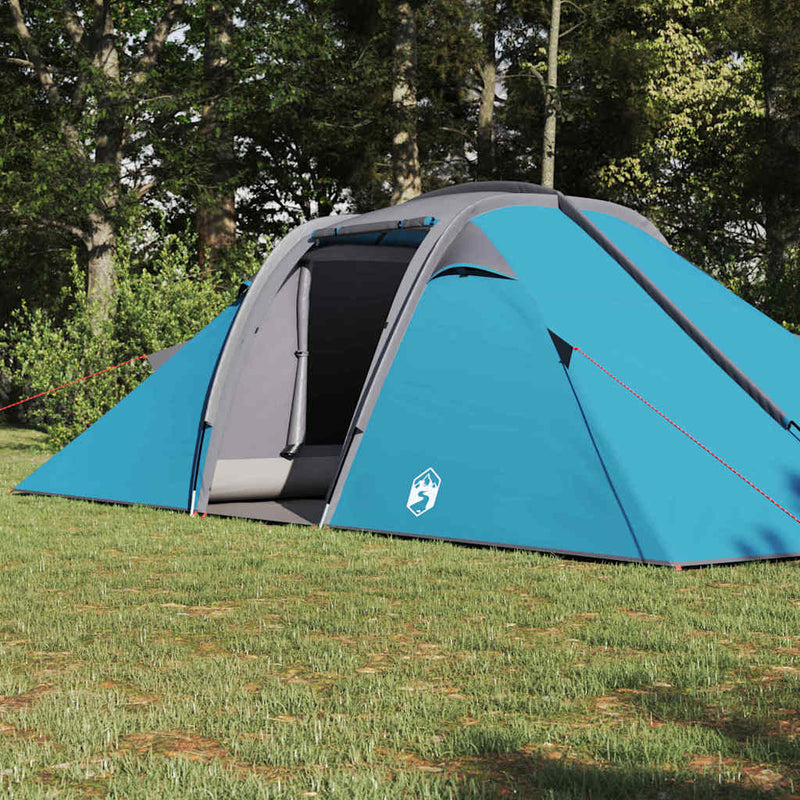 Afbeelding laden in galerijviewer, Vidaxl tunnel tent met dak met opslag blauw 510 x 240 x 156 cm taft