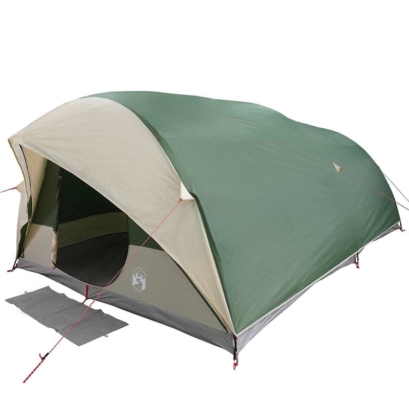 Afbeelding laden in galerijviewer, Vidaxl tunnel tent met dak met opslag groen 500 x 348 x 200 cm taft