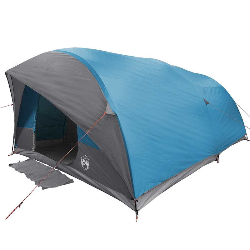 Afbeelding laden in galerijviewer, Vidaxl tunnel tent met dak met opslag blauw 500 x 348 x 200 cm taft
