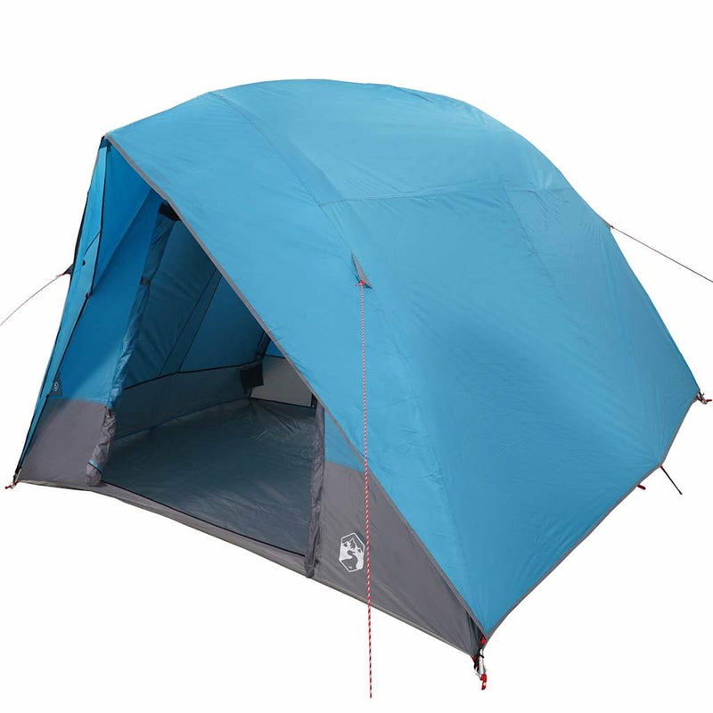 Afbeelding laden in galerijviewer, Vidaxl camping tent met dak met opslag blauw 275 x 230 x 140 cm taft