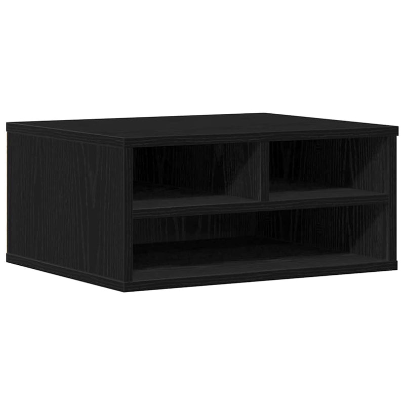 Afbeelding laden in galerijviewer, Vidaxl printerstand zwart eiken 49 x 40 x 22.5 cm bewerkt hout
