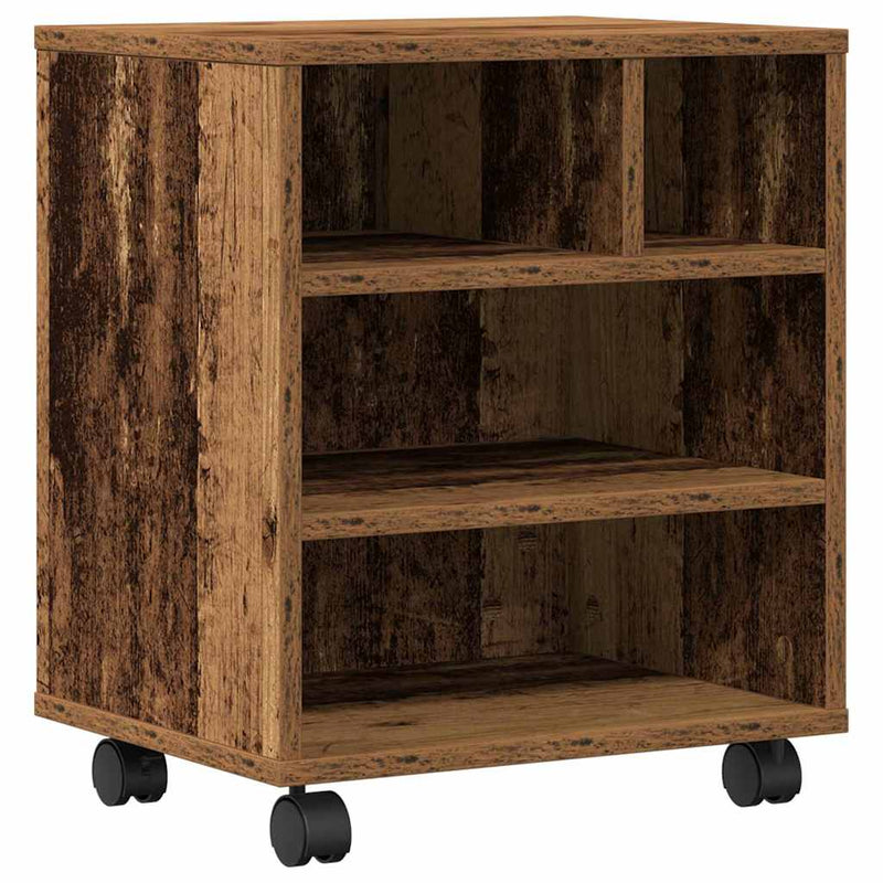 Afbeelding laden in galerijviewer, Vidaxl printerstand met opslag oud hout 41 x 32 x 48 cm bewerkt hout