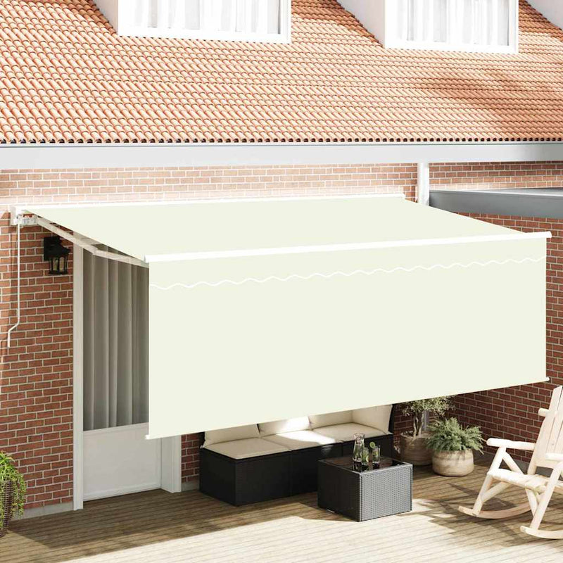 Afbeelding laden in galerijviewer, Vidaxl inklapbaar zonnescherm crème 350 x 200 cm