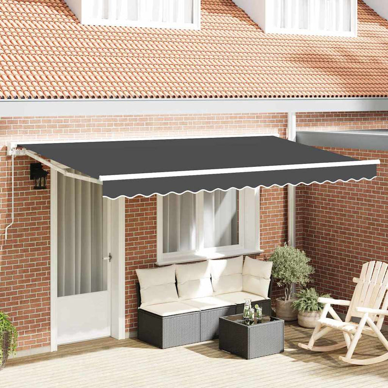 Afbeelding laden in galerijviewer, Vidaxl inklapbaar zonnescherm antraciet 350 x 200 cm