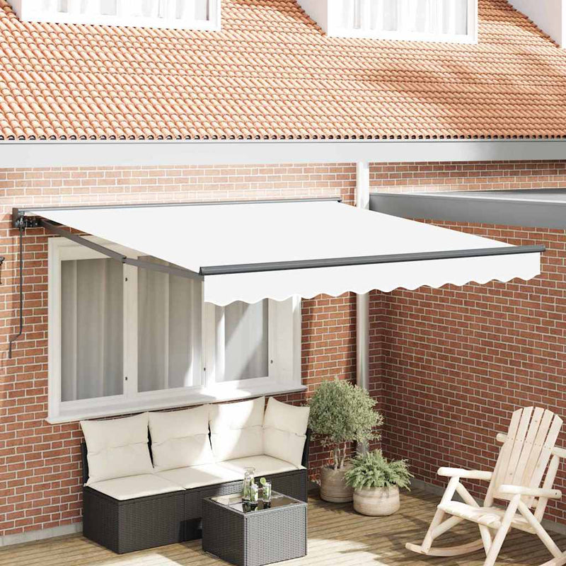 Afbeelding laden in galerijviewer, Vidaxl inklapbaar zonnescherm wit 300 x 250 cm polyester en metaal
