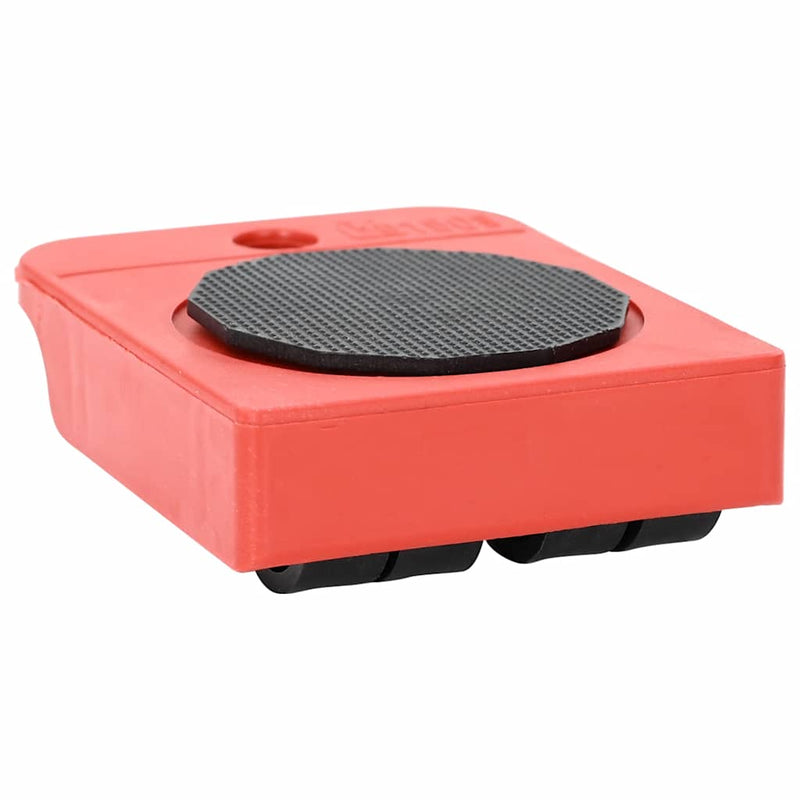 Afbeelding laden in galerijviewer, Vidaxl meubelrollers 8 stuks met lifters 9,8x7,5x3 cm 150 kg rood