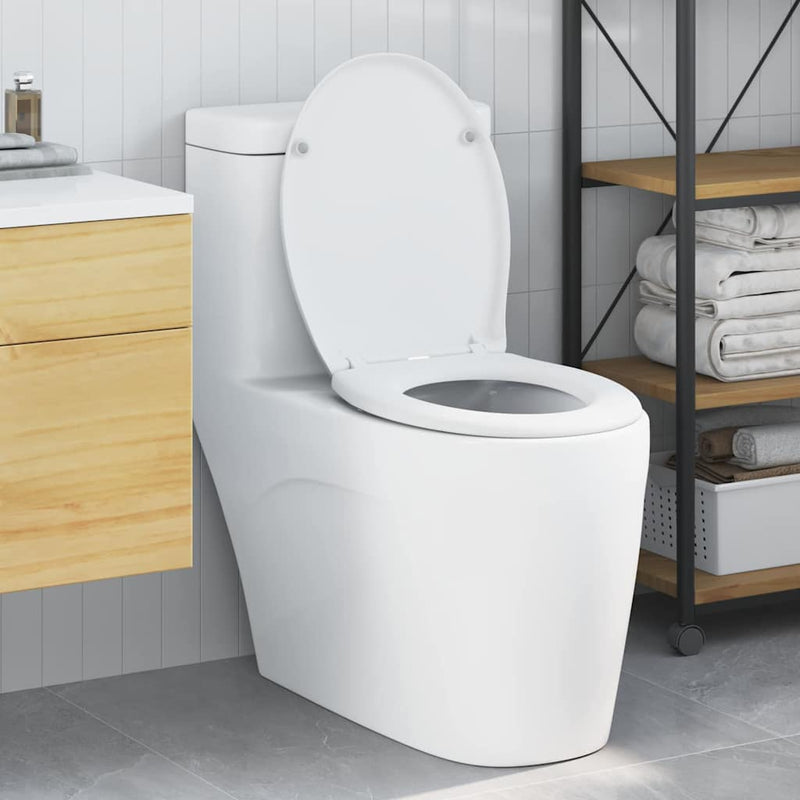 Afbeelding laden in galerijviewer, Vidaxl toiletzitting wit 47 x 37 x 4 cm duroplast