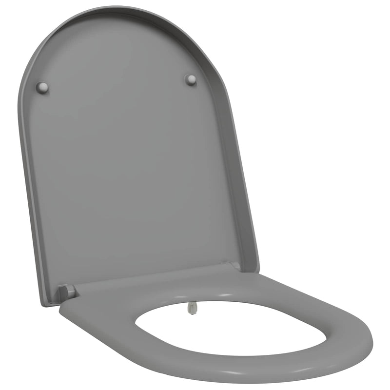 Afbeelding laden in galerijviewer, Vidaxl toiletzitting grijs 49 x 36 x 4 cm duroplast