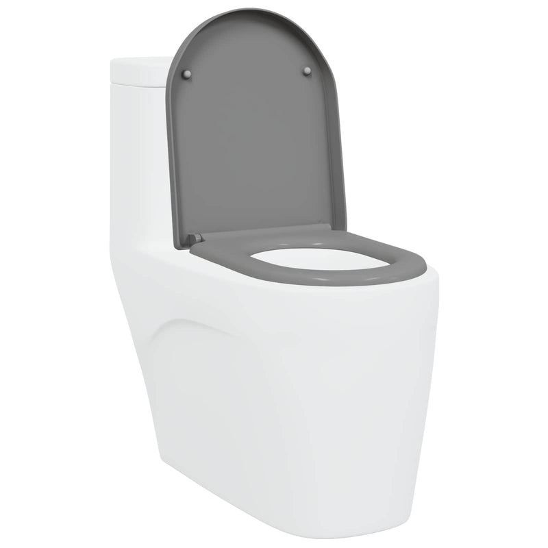 Afbeelding laden in galerijviewer, Vidaxl toiletzitting grijs 49 x 36 x 4 cm duroplast