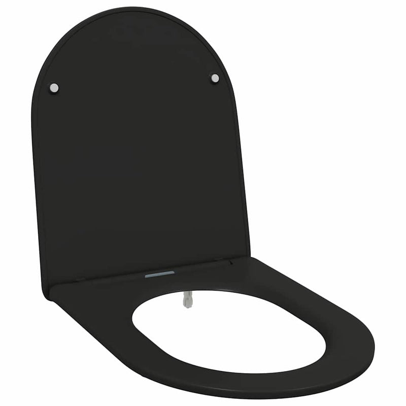 Afbeelding laden in galerijviewer, Vidaxl toiletzitting zwart 47 x 36 x 3,4 cm duroplast