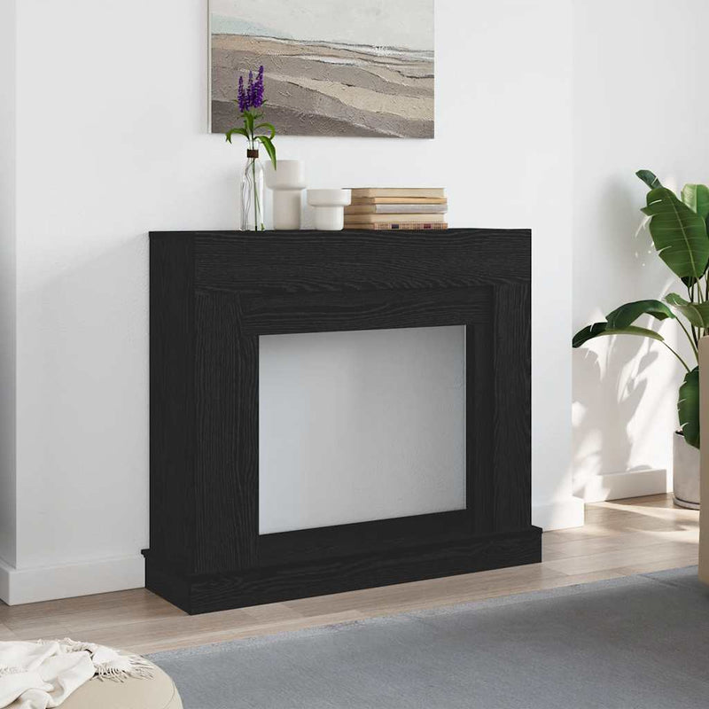 Afbeelding laden in galerijviewer, Vidaxl haardombouw 100x30x87,5 cm spaanplaat zwart eikenkleurig