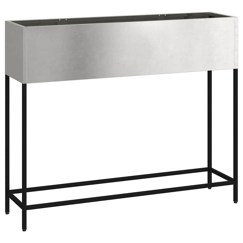 Afbeelding laden in galerijviewer, Vidaxl verhoogde tuin plantbak zilver 100 x 26 x 82 cm roestvrij staal