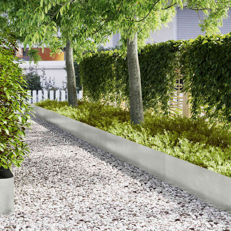 Afbeelding laden in galerijviewer, Vidaxl tuinrand 20 pcs zilver 100 x 0.05 x 20 cm roestvrij staal